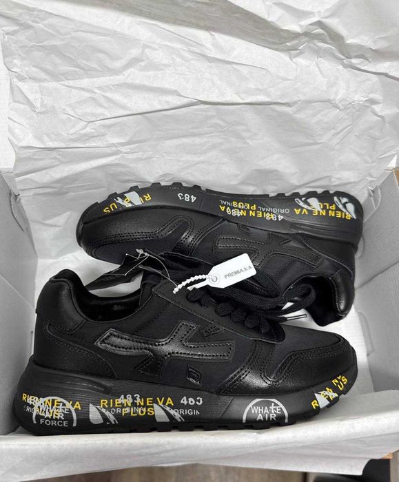 Мужские кроссовки Premiata mick black / Премиата черные 41 42 43 44 45