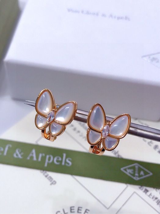Сережки серьги Van Cleef Ван Клиф бабочки