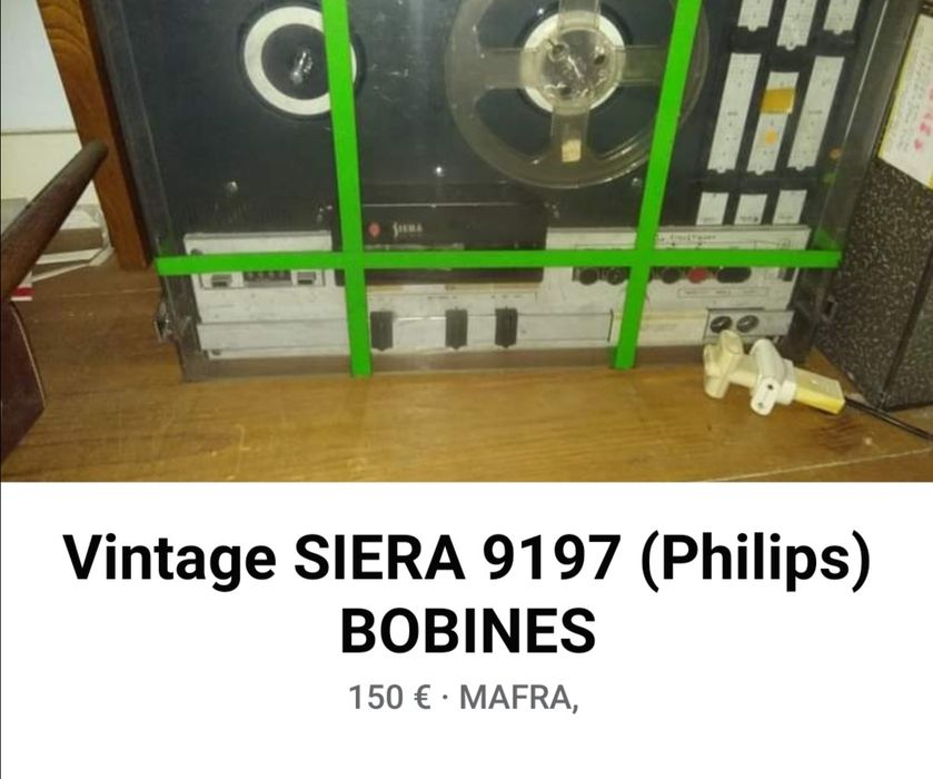 Gravador e  reprodutor de bobines (reel to reel) SIERA 9197 (Philips)