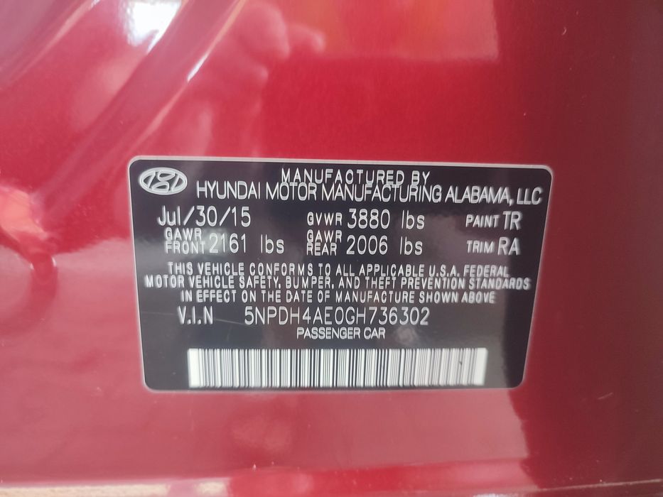 Hyundai Elantra MD 2015