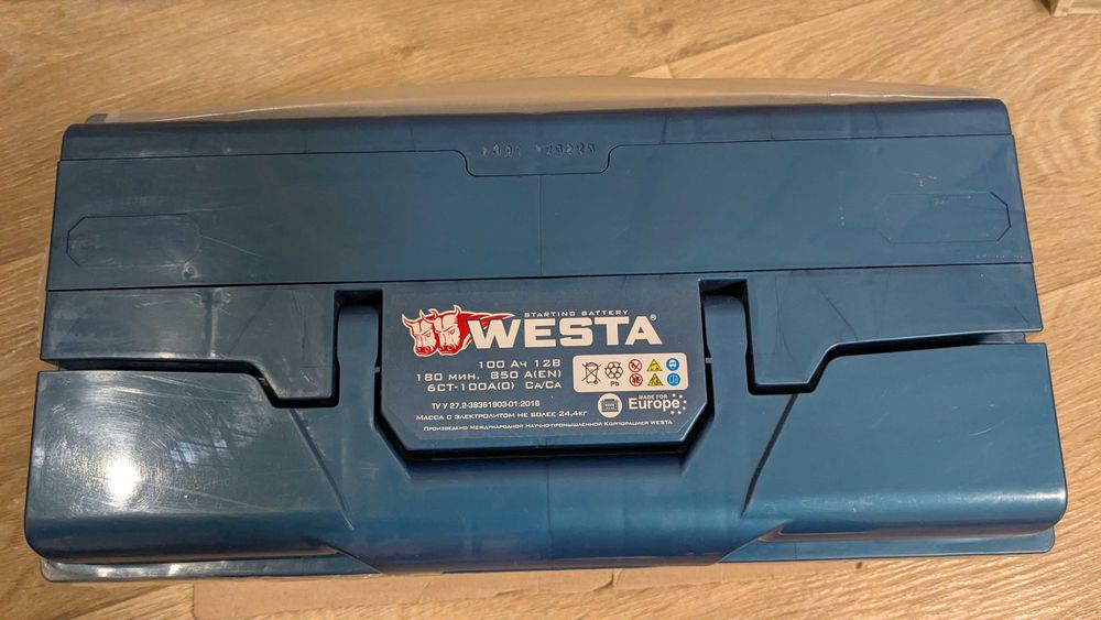 Акумулятор Westa 100Ah 850A (EN) 12V — Чесний стан