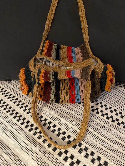 Torba średnia handamade "Rustic Harmony Tote"