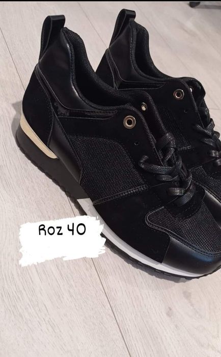 Buty sportowe adidasy czarno złote
