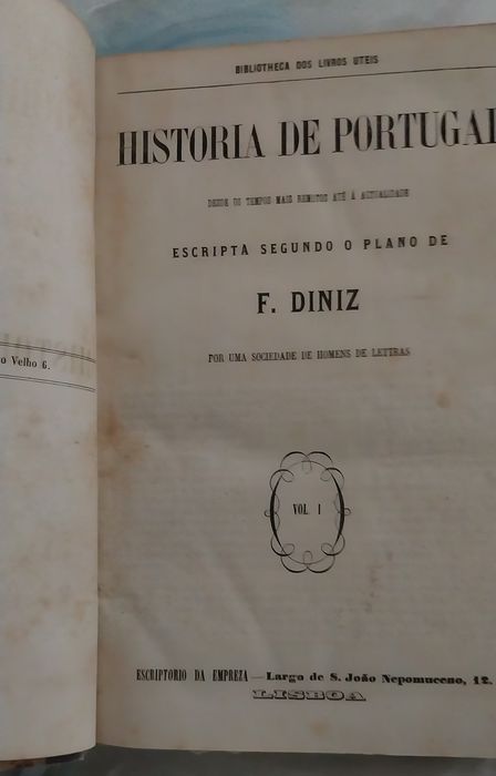 Historia de Portugal, Escrita segundo o plano de F. Diniz