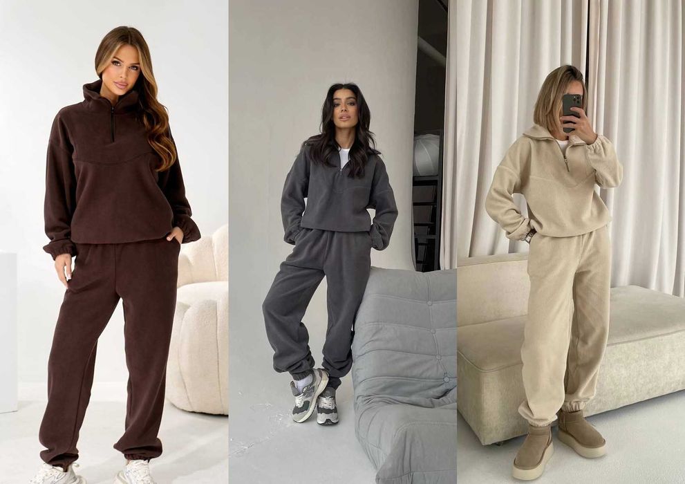 Жіночий теплий зимовий флісовий костюм НА ФЛІСІ 42-46 48-52