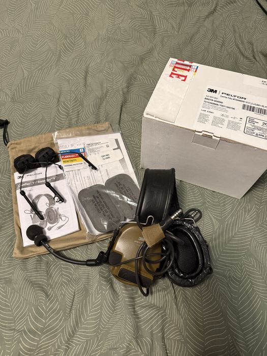 Comtac V Dual Comm Peltor 3M Słuchawki Aktywne Taktyczne Nowe ZESTAW