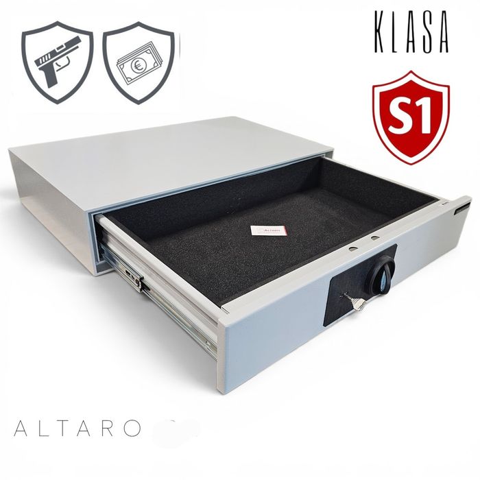 Szufada S1 na BROŃ • na gotówkę • na dokumenty • sejf S1 na broń • na kosztowności • na złoto • szafa S1  • ALTARO  80-2/S1-KL