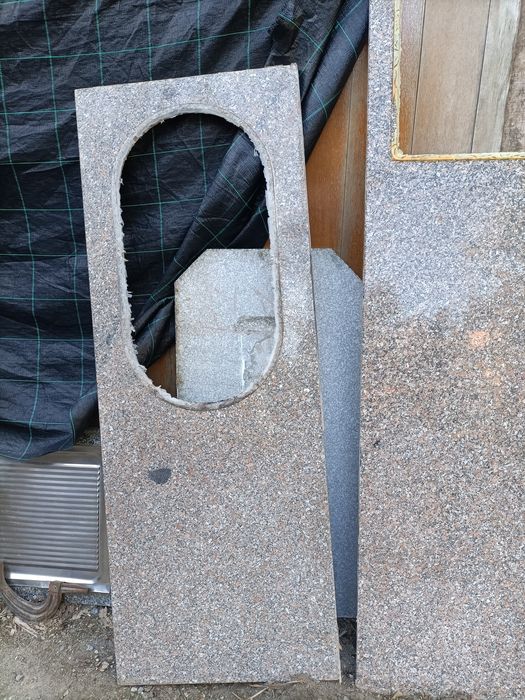 Pedra mármore já com recorte de banca