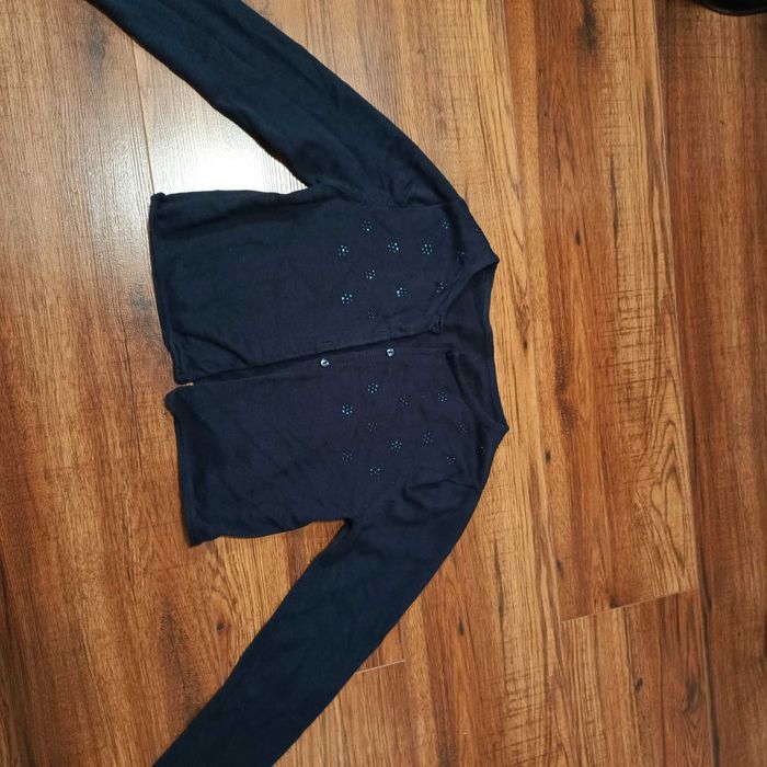 Granatowy sweterek dla dziewczynki r.140/146