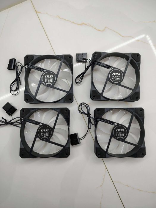 x4 Ventoinhas/Fans MSI 12mm Auto-RGB
