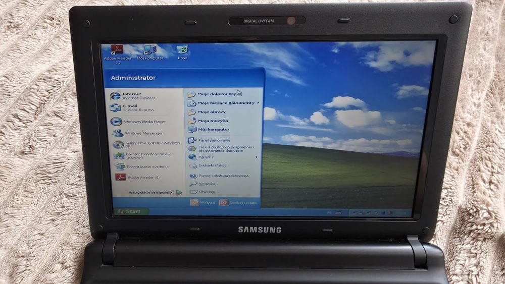 Laptop Samsung N150 Plus HDD 250GB , RAM 1GB , Ekran 10 cali , 100% sprawny. Windows XP !