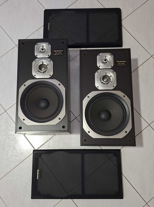 Colunas de som vintage Technics SB-3650 - 3 vias - 140w - 8 Ohms