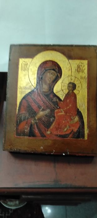 Ícono séc. XVIII, Tempera sobre madeira e ouro