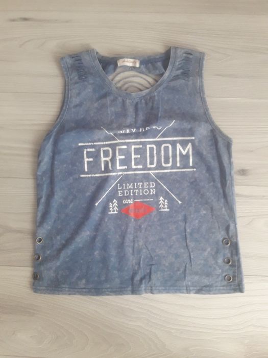 Bluzka ,niebieska na ramiączka