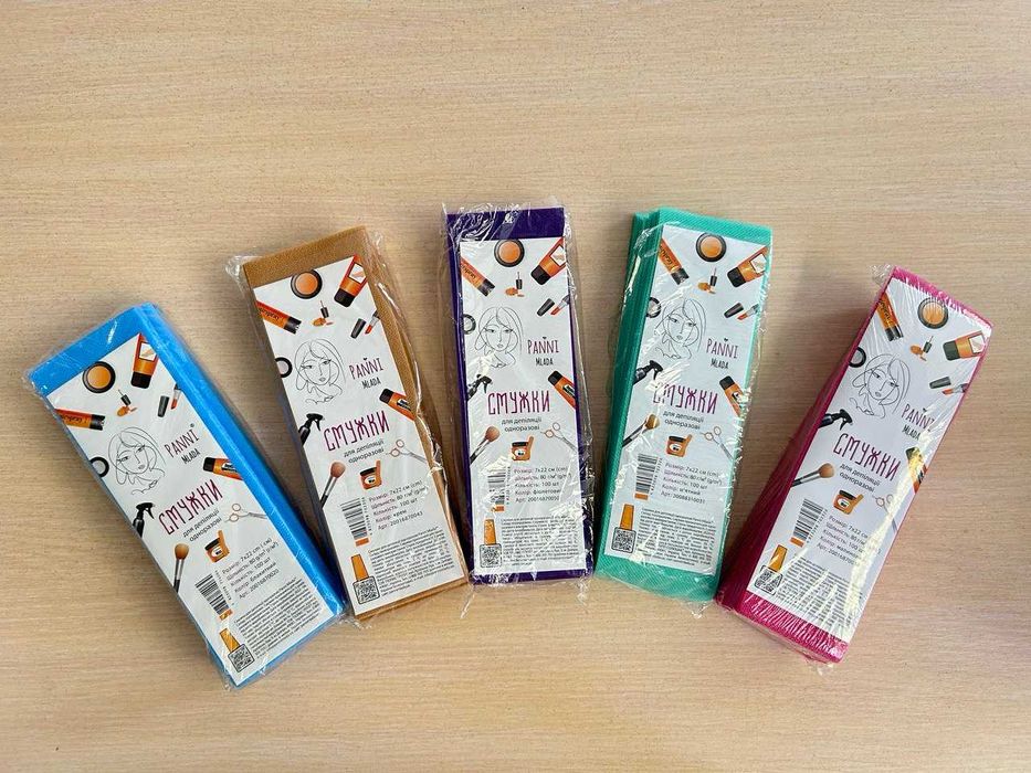 Смужки для депіляції Panni Mlada 7х22 см, 100 шт.Полоски для депиляции