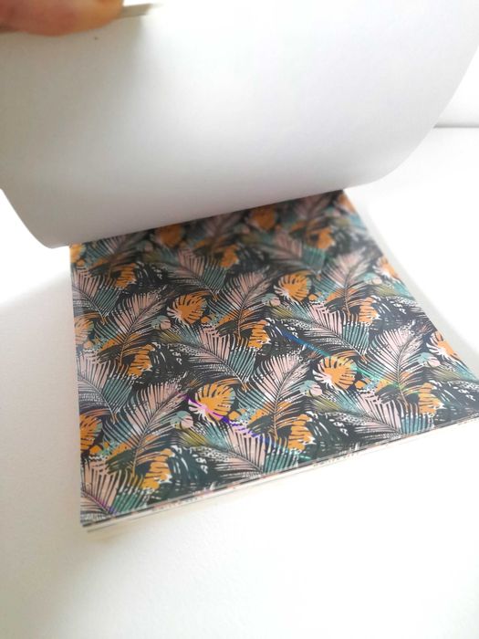 Bloco de papel selva iridescente scrapbooking