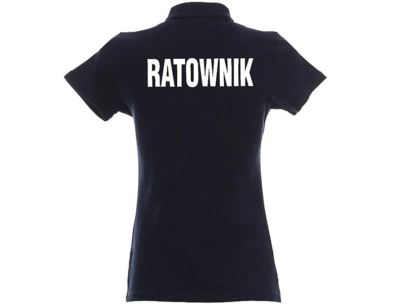 Koszulka Polo damska RATOWNIK granatowa (XL)