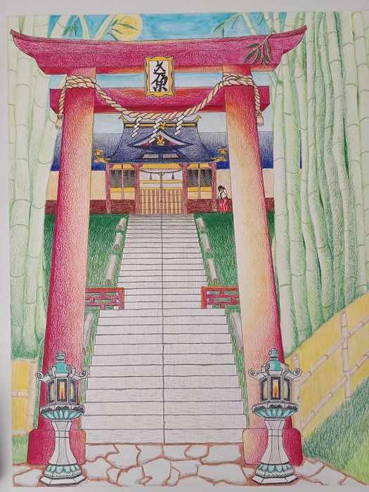 Uma visita ao templo em Quioto