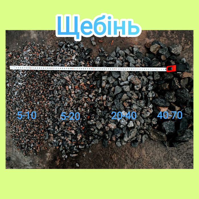 Щебінь.Пісок.Відсів.Щебень.Песок.Отсев
