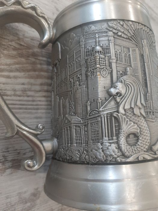 Элитная оловянная кружка Tumasek Pewter 97% (Сингапур), 687 грамм ОЛХ доставки НЕТ