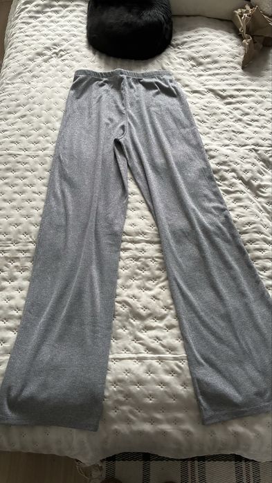 Sinsay XS/34 szara srebrna nic pizama spodnie i top