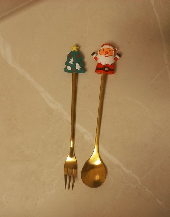 Новорічний набір десертних приборів