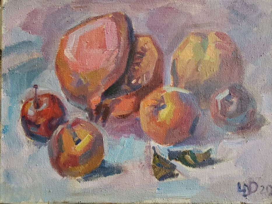 Фрукты, холст, масло