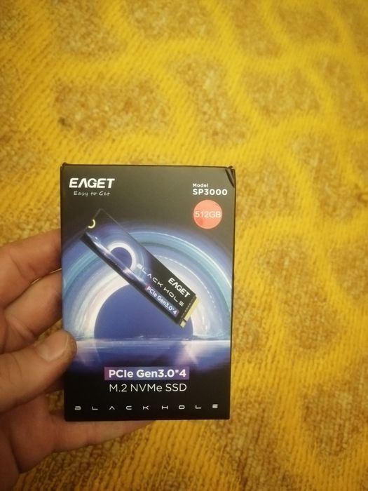 SSD Eaget NVMe M.2  PCle 3.0 512 Gb — новий