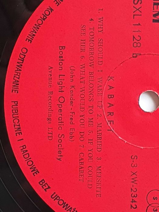 Płyta winylowa Kabaret Winyl Boston Light Operatic Society