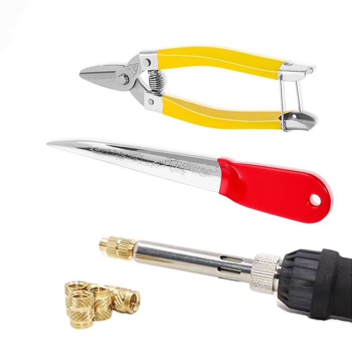 Набор инструментов для плетения из ротанга –паяльник, кусачки, лопатка