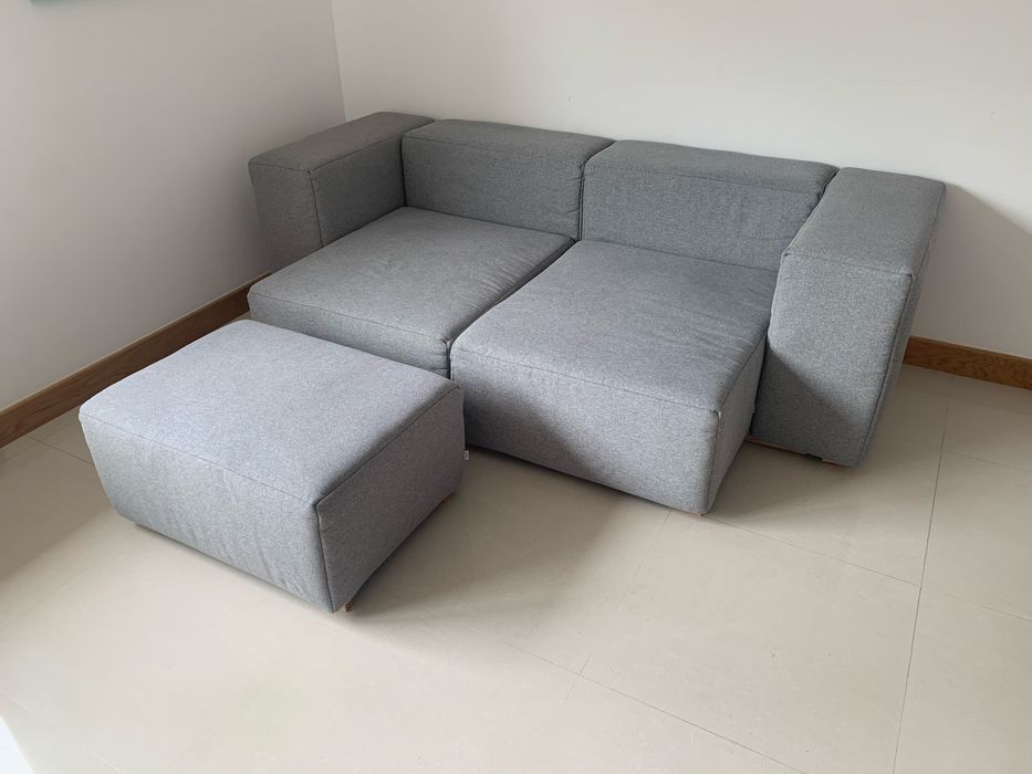 Sofá Modular Sklum - Modelo Robert ( 2 módulos + Puff)