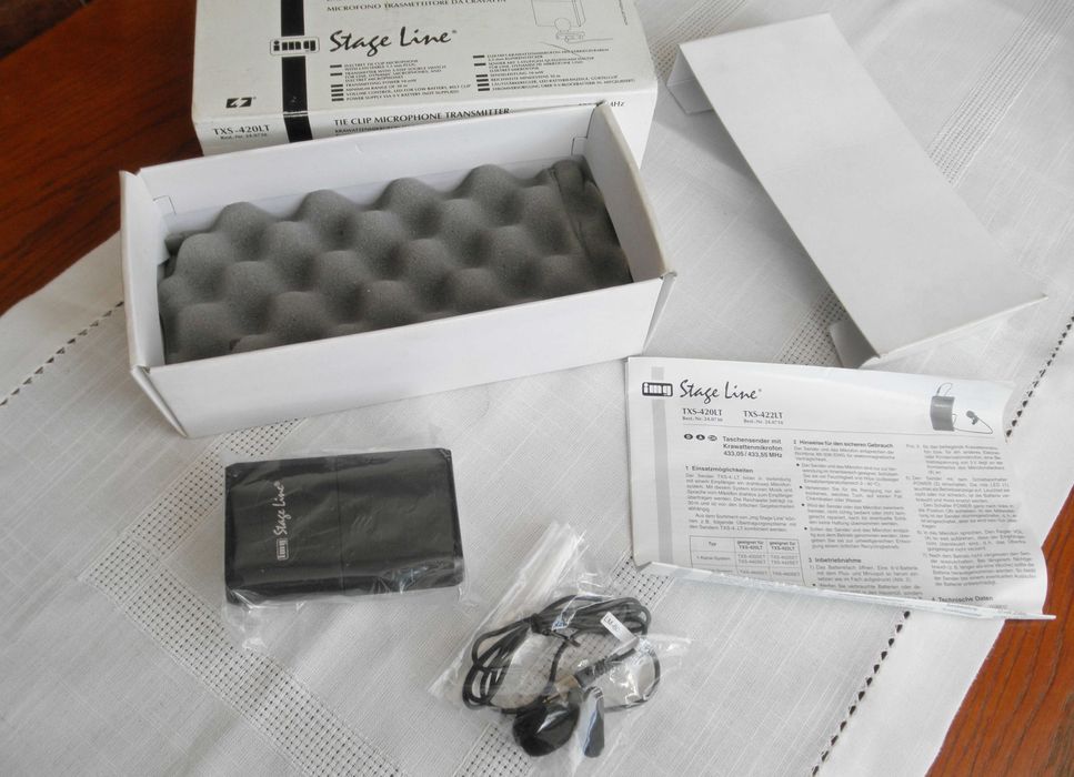 Mikrofon bezprzewodowy Stage Line LM-60+TXS-420 LT. Monacor. NOWY.