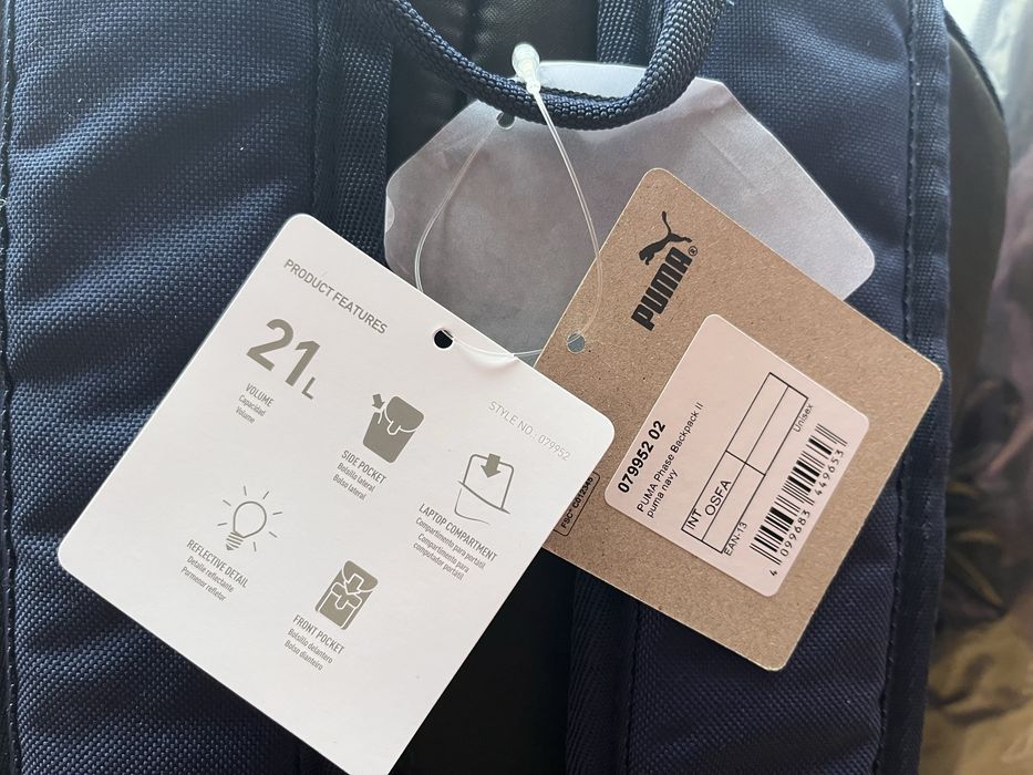 Рюкзак Puma Phase Backpack II (2) синій та чорний оригінальний