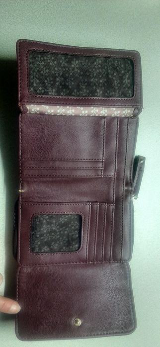 Portfel damski bordowy