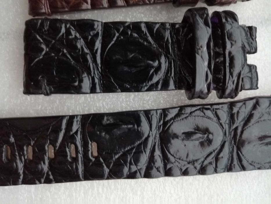 Bracelete de crocodilo real para relógio de pulso 22mm 100 % novo
