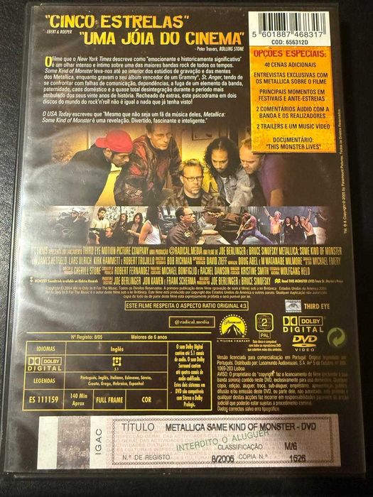 2 DVD Metallica: Some Kind of Monster