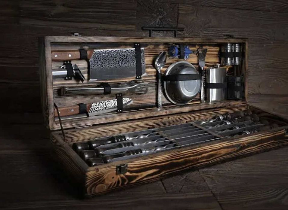 Якісний набір шампурів у кейсі! Неймовірний подарунок начальнику!