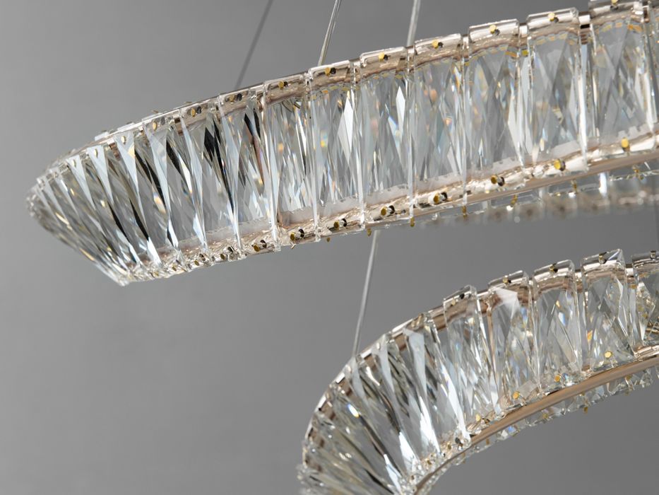 Світлодіодна люстра з пультом, 140 Вт, золото