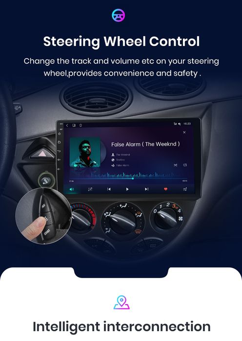 Rádio 9" android Ford Fiesta e Focus WIFI GPS NOVO