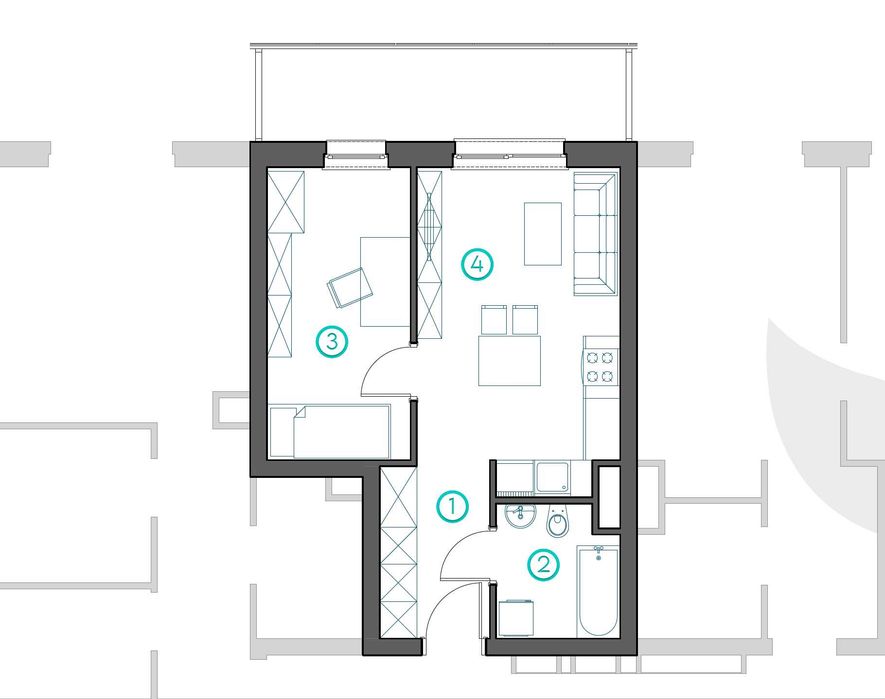 Nowe 2 pokojowe mieszkanie balkon, winda