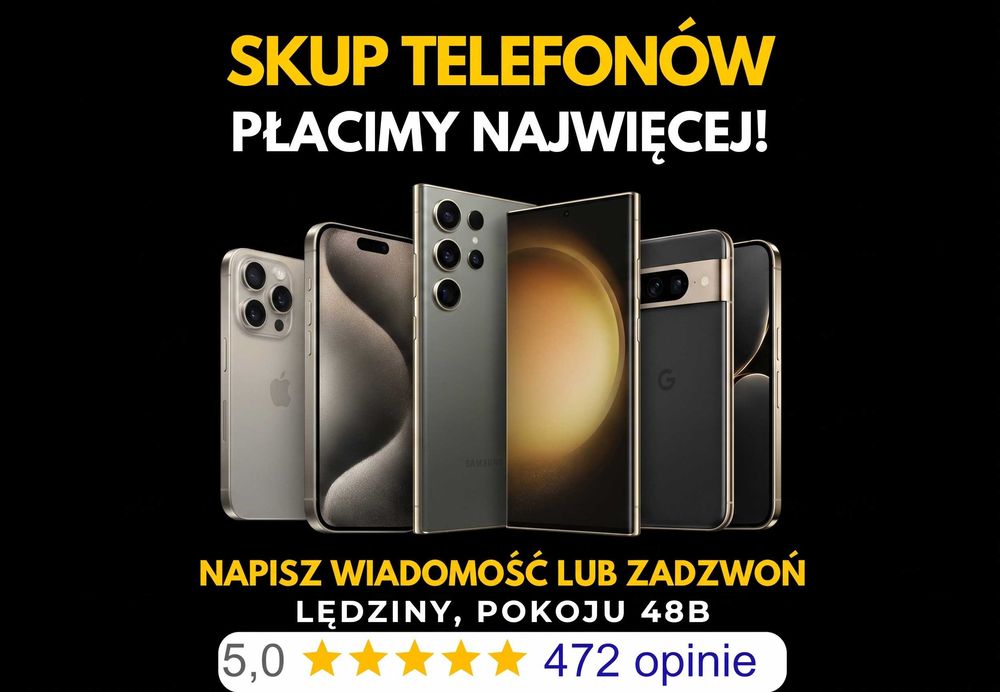 Skup Telefonów, Smartfonów i Smartwatchy! Nowe i Używane. Płacimy Najwięcej! Gotówka od ręki: Apple, Samsung, Xiaomi.