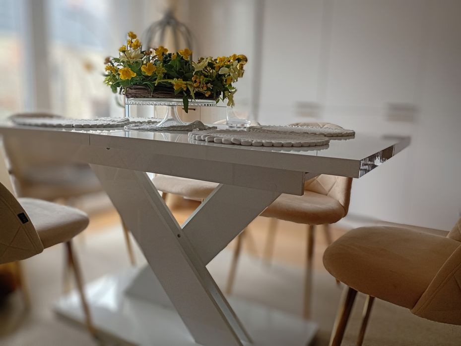 Biały stół 140/80 rozkładany