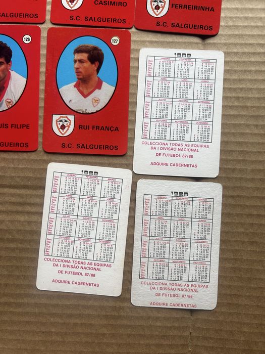 Equipa do Salgueiros 87/88 calendários futebol