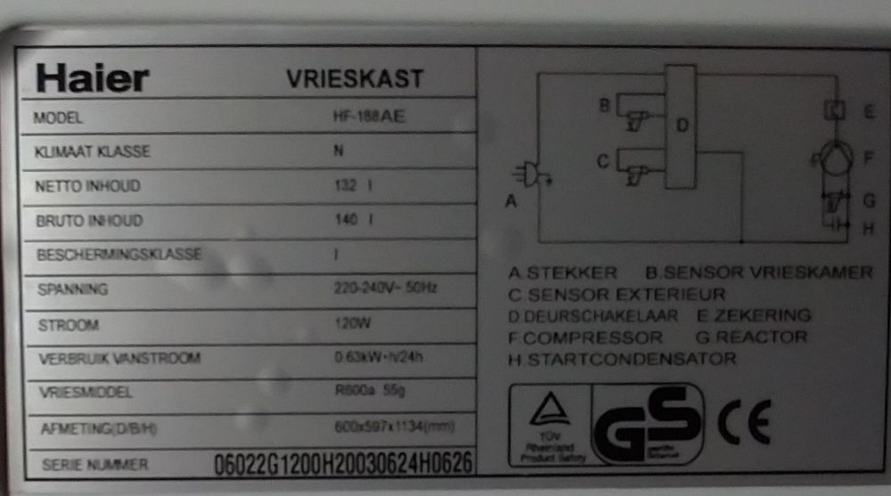 Arca Haier para peças ou reparação