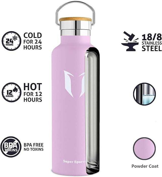 Butelka  bidon Super Sparrow 350 ml różowa