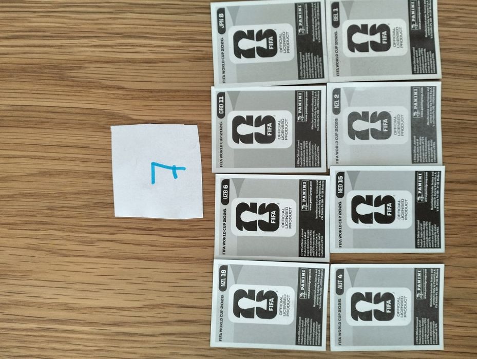 Cromos do mundial pacote de 8
