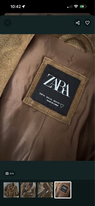 Куртка zara замш косуха