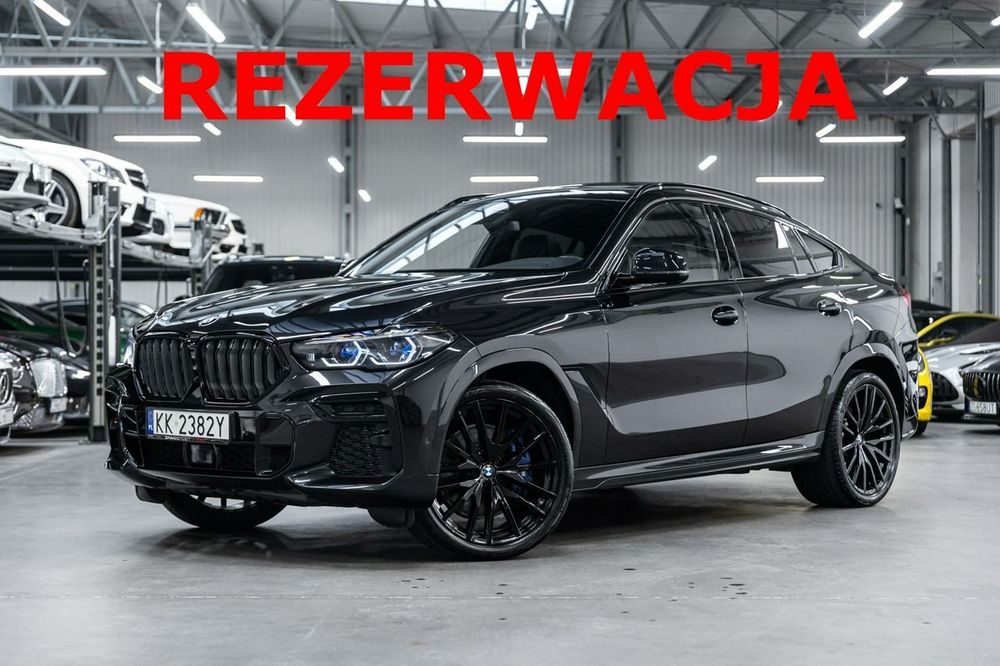 BMW X6 40d. All Black. Gwarancja 05.2027. Nowe opony. Po serwisie ASO.