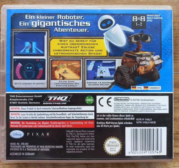 Wall-E Nintendo DS prezent NIEMIEC