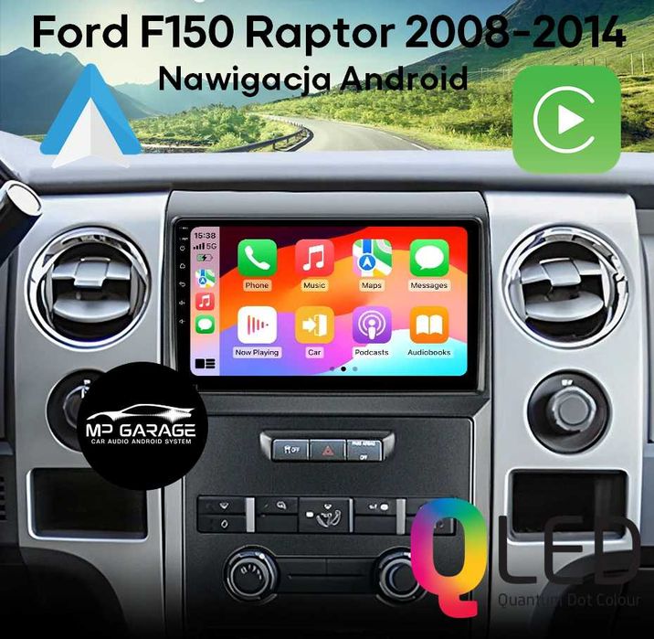 Radio Ford F150 Raptor Android CarPlay/AA 4G Qled LTE Montaż Gw.